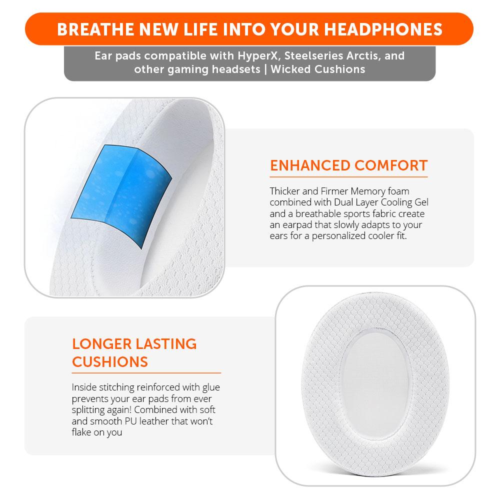 WC FreeZe - Hybrid Cooling Gel Infused Gaming Earpads - Agenda365.com