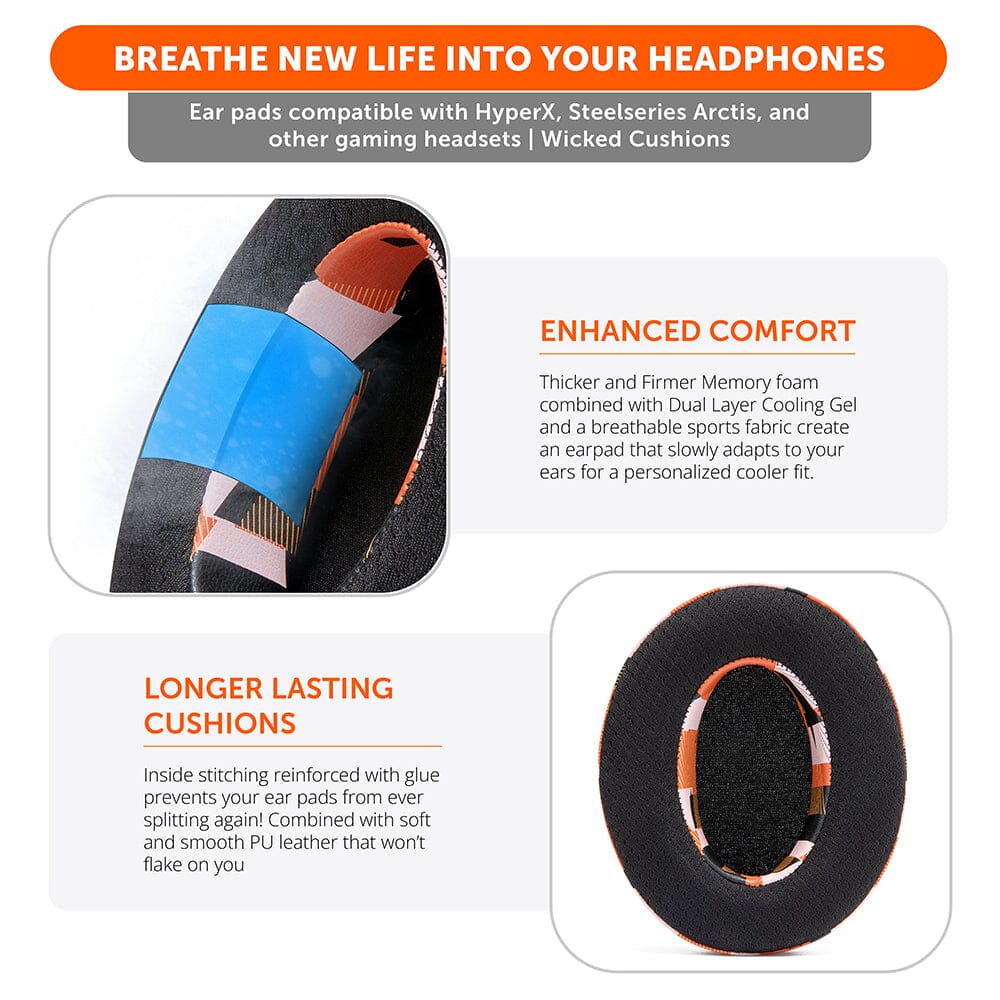 WC FreeZe - Hybrid Cooling Gel Infused Gaming Earpads - Agenda365.com