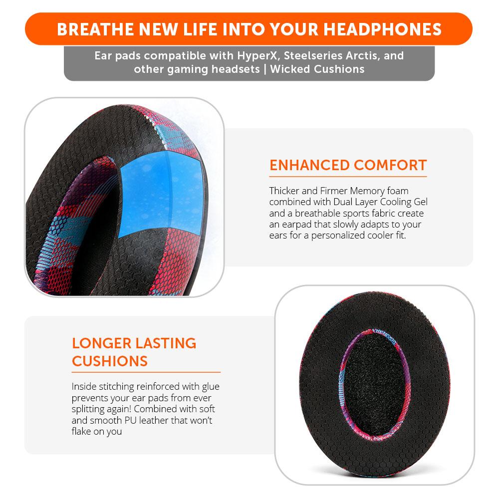 WC FreeZe - Hybrid Cooling Gel Infused Gaming Earpads - Agenda365.com