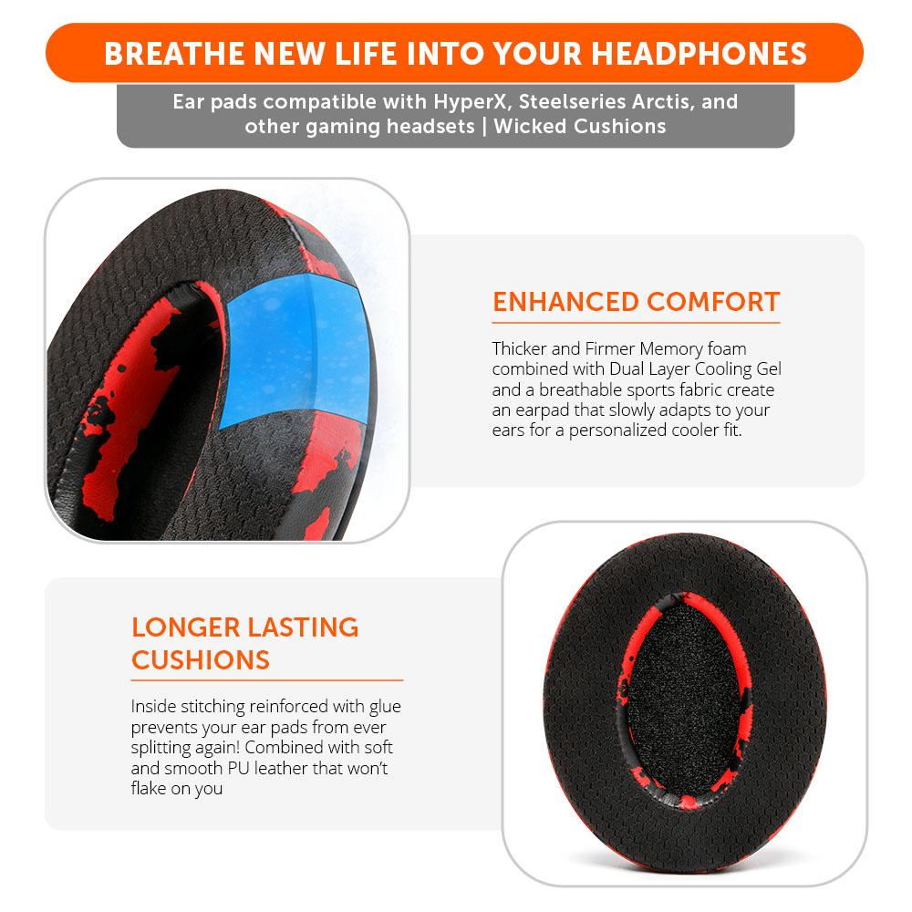 WC FreeZe - Hybrid Cooling Gel Infused Gaming Earpads - Agenda365.com