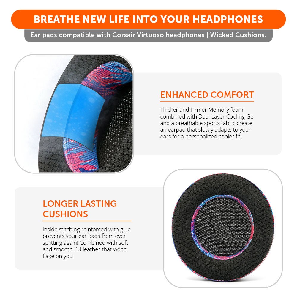 Corsair Virtuoso Earpads - WC FreeZe Cooling Gel - Agenda365.com