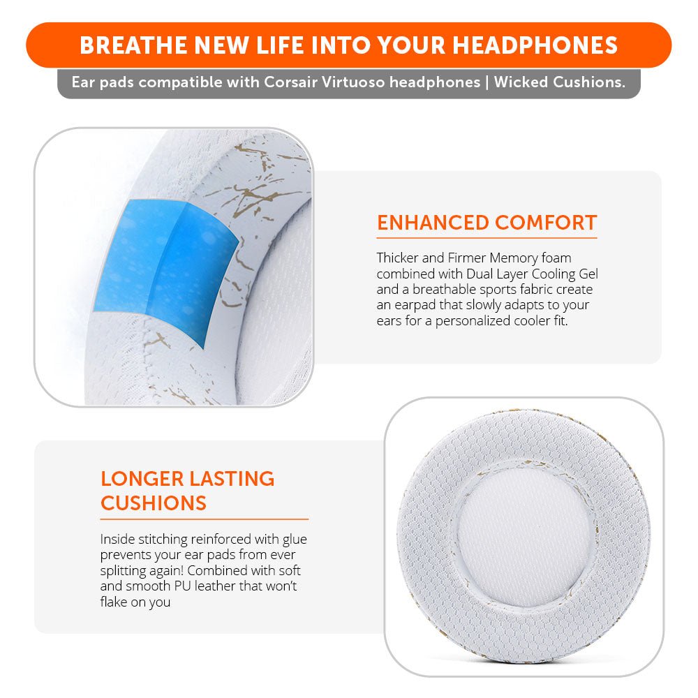 Corsair Virtuoso Earpads - WC FreeZe Cooling Gel - Agenda365.com