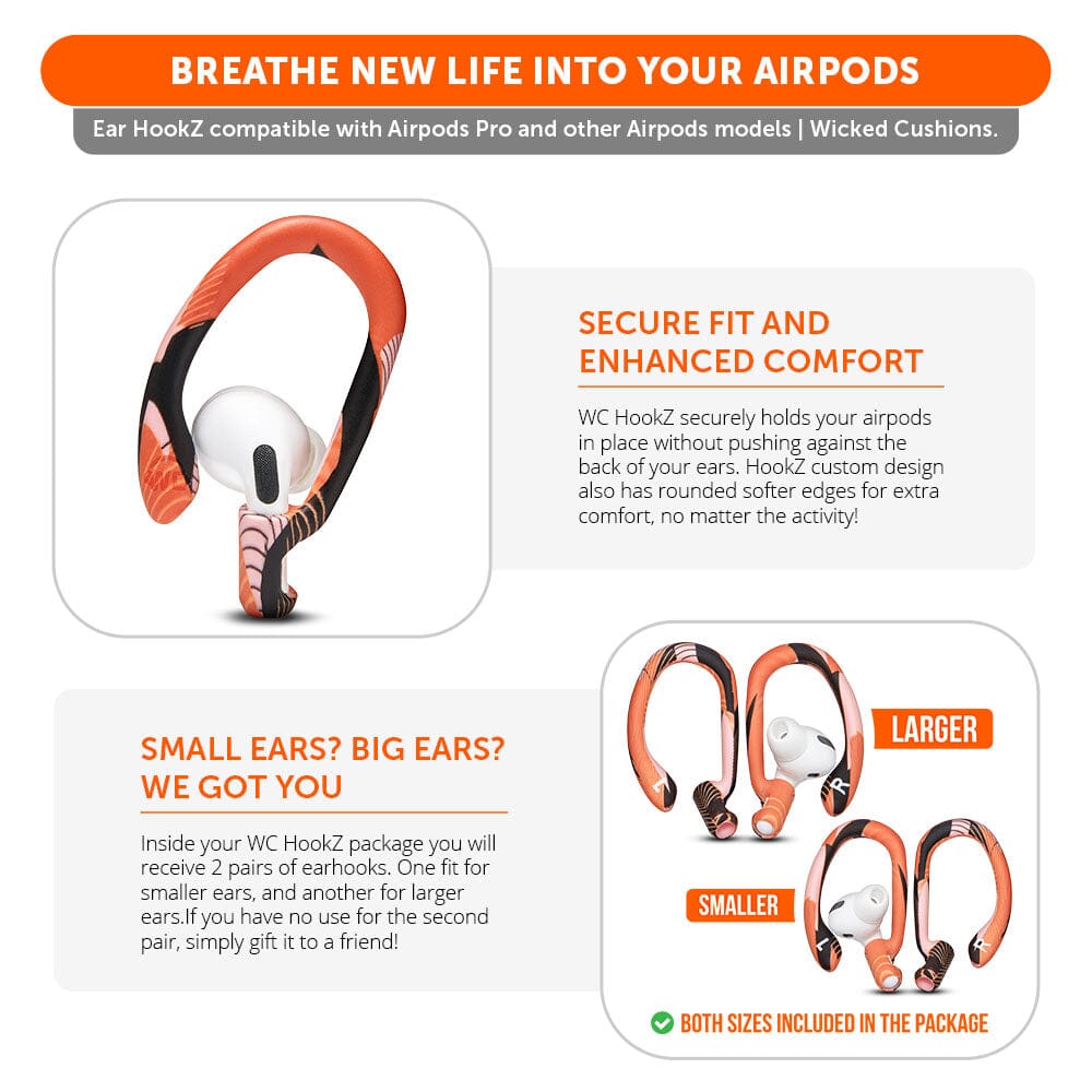 WC HookZ - Over Ear Hooks for Airpods Pro 1, 2 & Airpods 1, 2, 3 - Agenda365.com