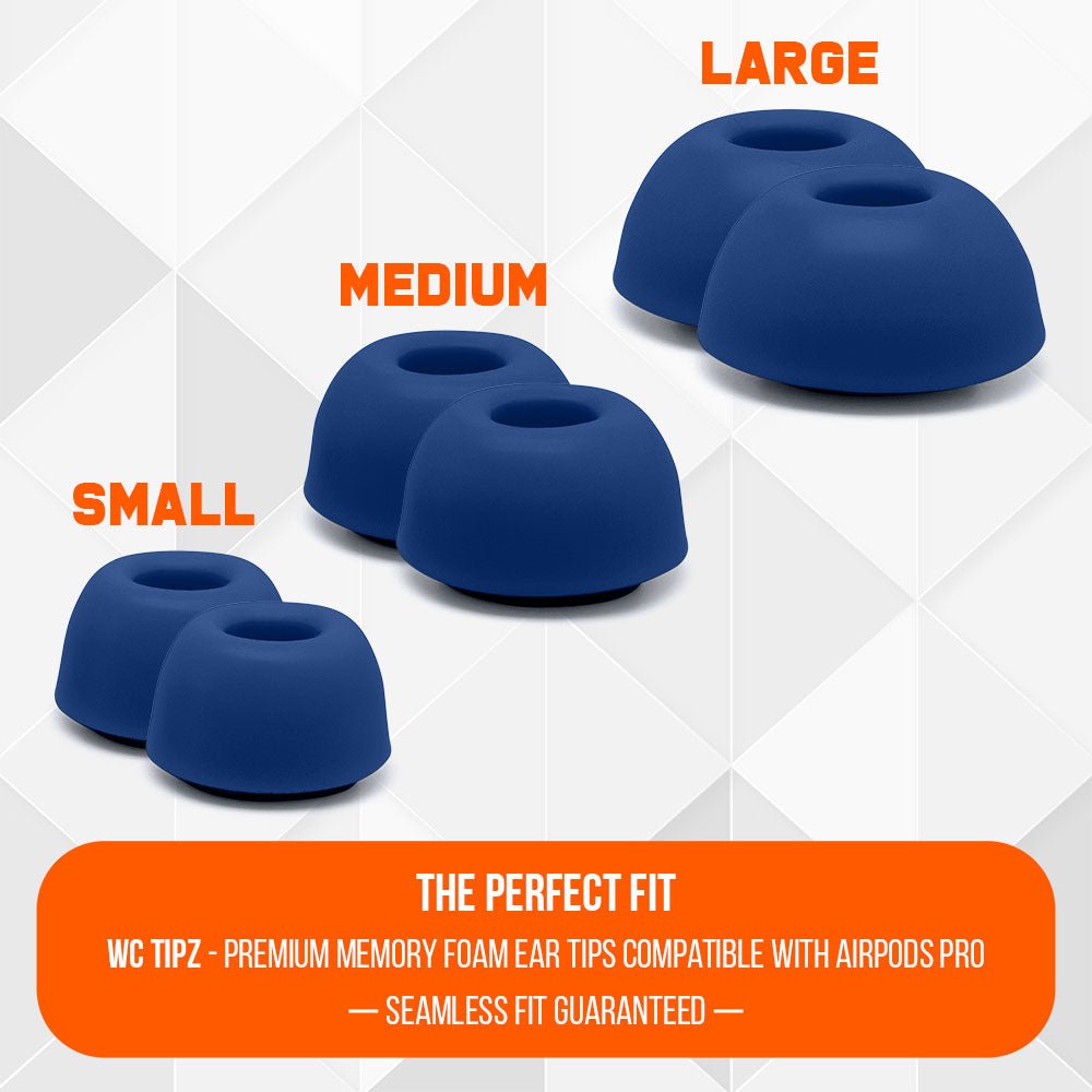 WC TipZ - Memory Foam Ear Tips for Airpods Pro & Airpods Pro 2 - Agenda365.com