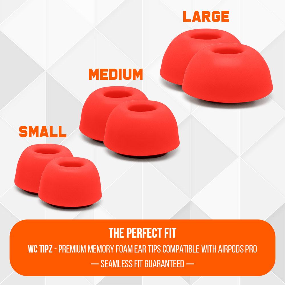 WC TipZ - Memory Foam Ear Tips for Airpods Pro & Airpods Pro 2 - Agenda365.com