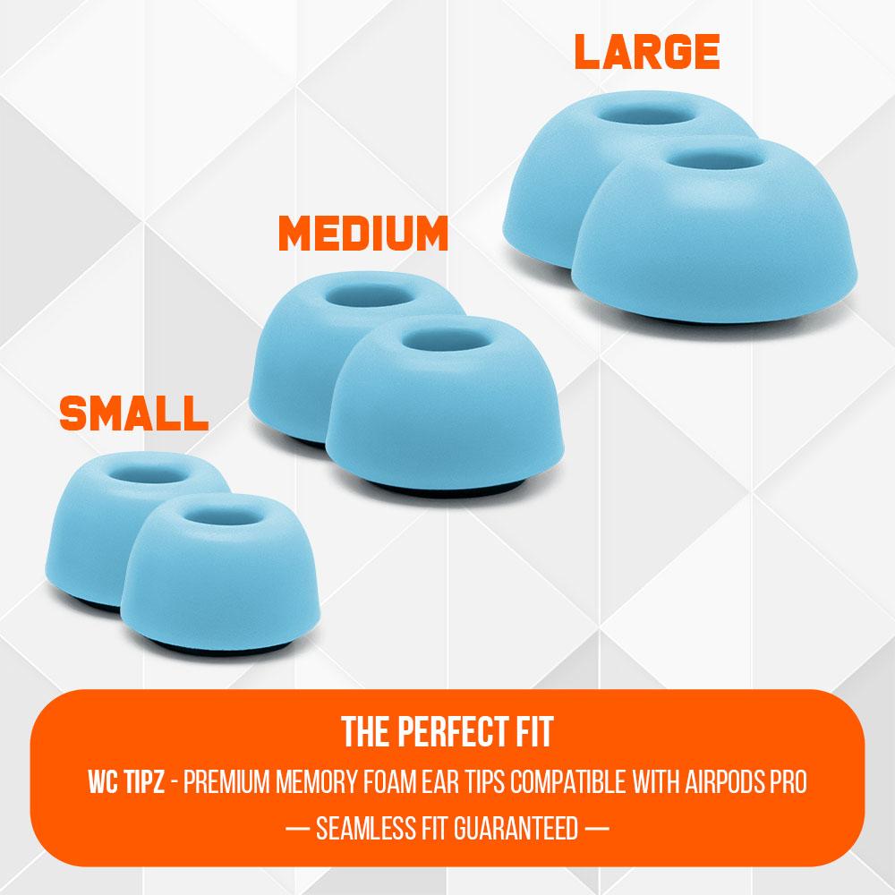 WC TipZ - Memory Foam Ear Tips for Airpods Pro & Airpods Pro 2 - Agenda365.com