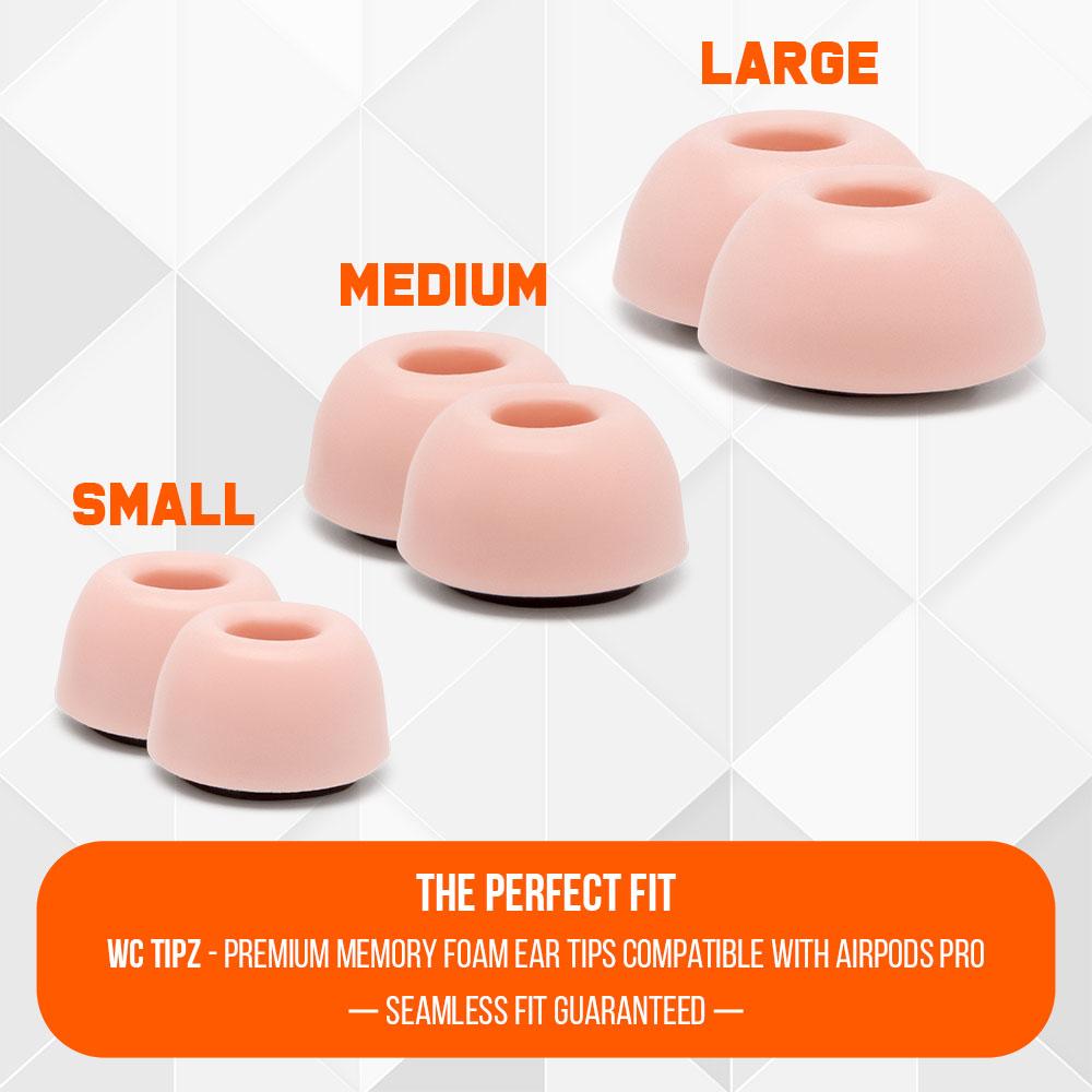 WC TipZ - Memory Foam Ear Tips for Airpods Pro & Airpods Pro 2 - Agenda365.com