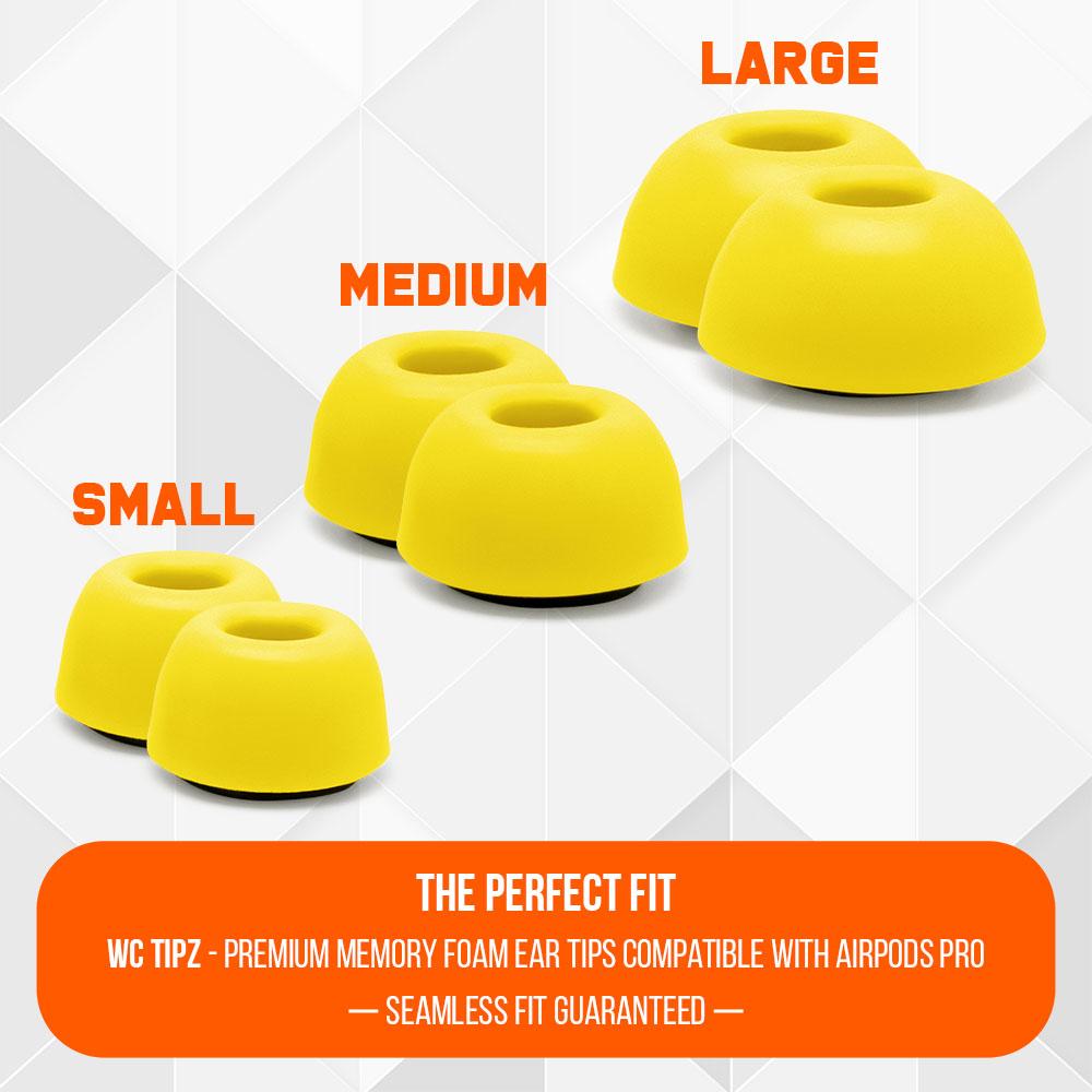 WC TipZ - Memory Foam Ear Tips for Airpods Pro & Airpods Pro 2 - Agenda365.com