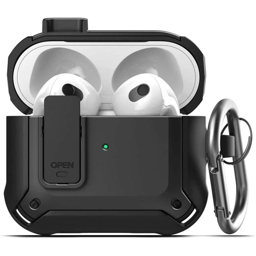 X-Armor for Airpods 3rd Generation Case with Locking Lid | Protective Carrying Pod with Carabiner Keychain (Airpods Gen 3) - Agenda365.com