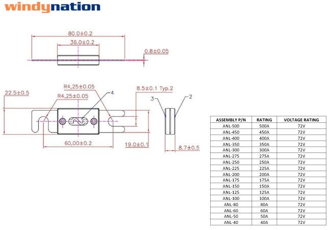 ANL Fuse Holder with ANL Fuse - Agenda365.com