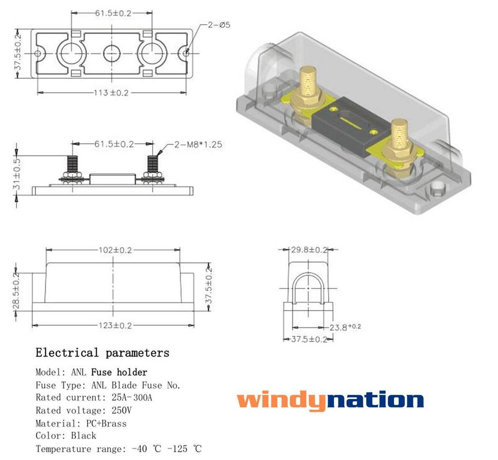 ANL Fuse Holder with ANL Fuse - Agenda365.com